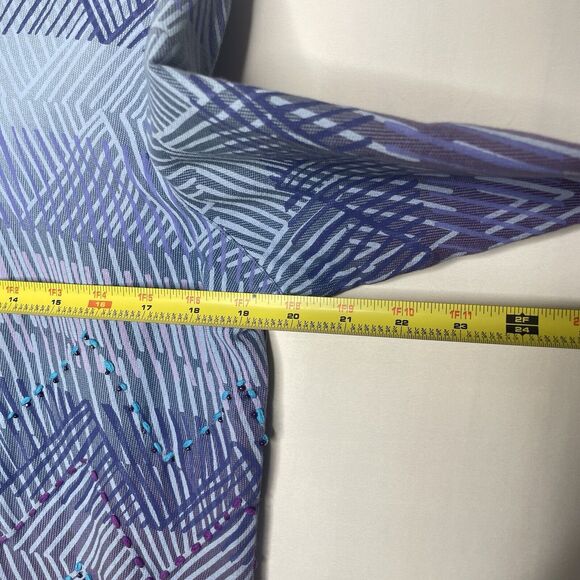 Marisol Womens Jean Jacket M Colorful Embroidered Tribal Blue Purple Hippie - Picture 9 of 10